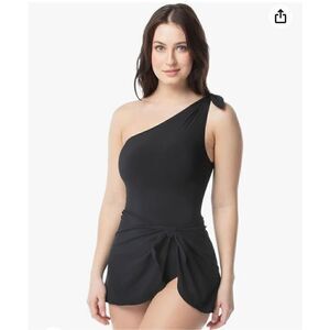 Coco Contours Rosaline One Shoulder Sarong One Piece Swimsuit